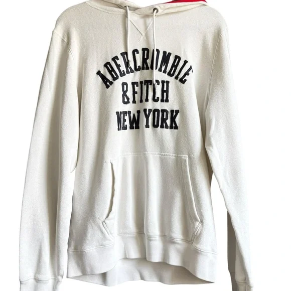 Abercrombie & Fitch White Sweatshirt Classic Pullover - Picture 2 of 6